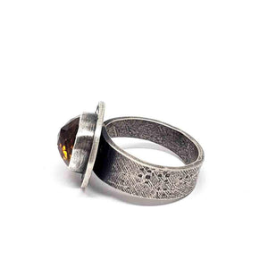 Ring - Size 8.25 - OOAK Citrine Ring in Sterling Silver by Allison Kallaway