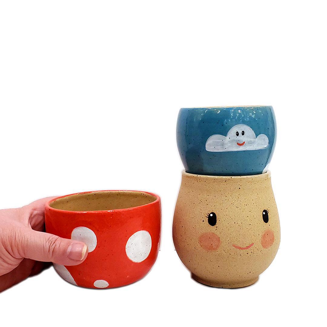 Tea Doll - Mushroom (3 Piece Set) by Jennifer Fujimoto