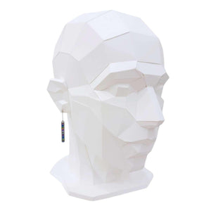 Earrings - Small Rectangle (Cool) by Michele A. Friedman