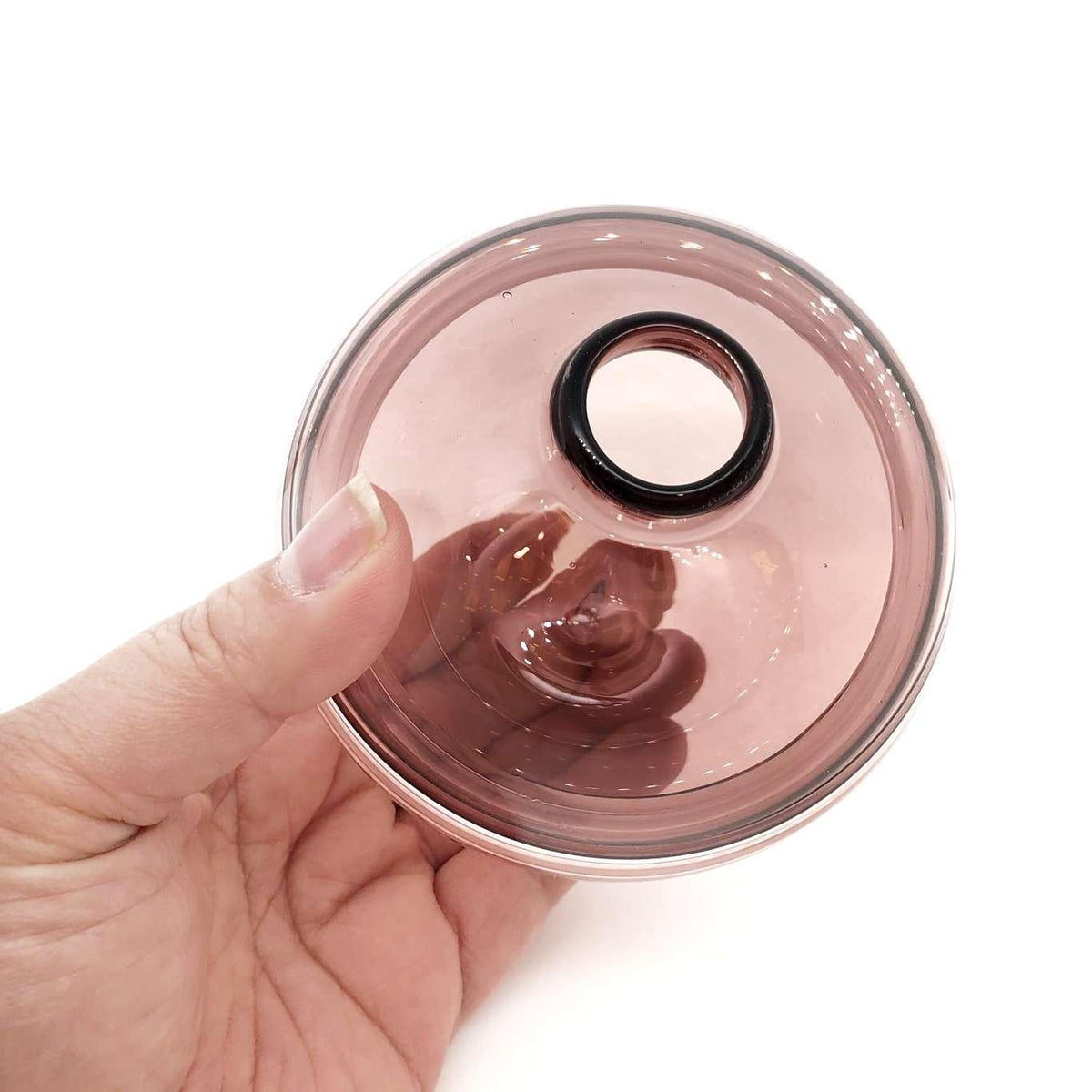 Bud Vase - Petite Round in Aubergine Purple Glass by Dougherty Glassworks