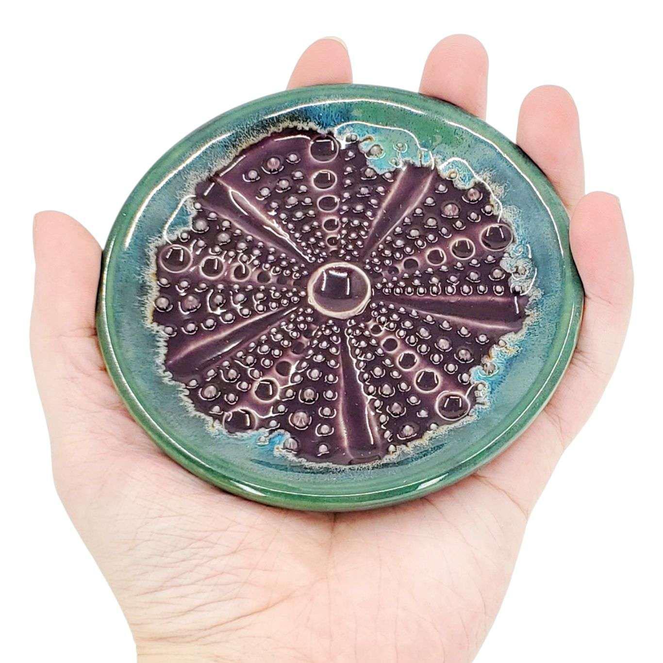 Grater - Sea Urchin (Purple and Turquoise) by Beach Baby Ceramics