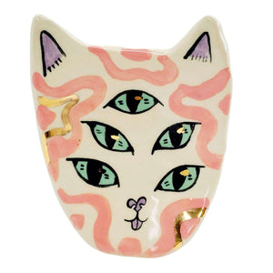 Ring Dish - Little Five Eyed Cat by Erika Rier
