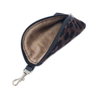 Accessory - Dark Velvet Leopard - Clip On Padded Eyeglass Case by Crystalyn Kae