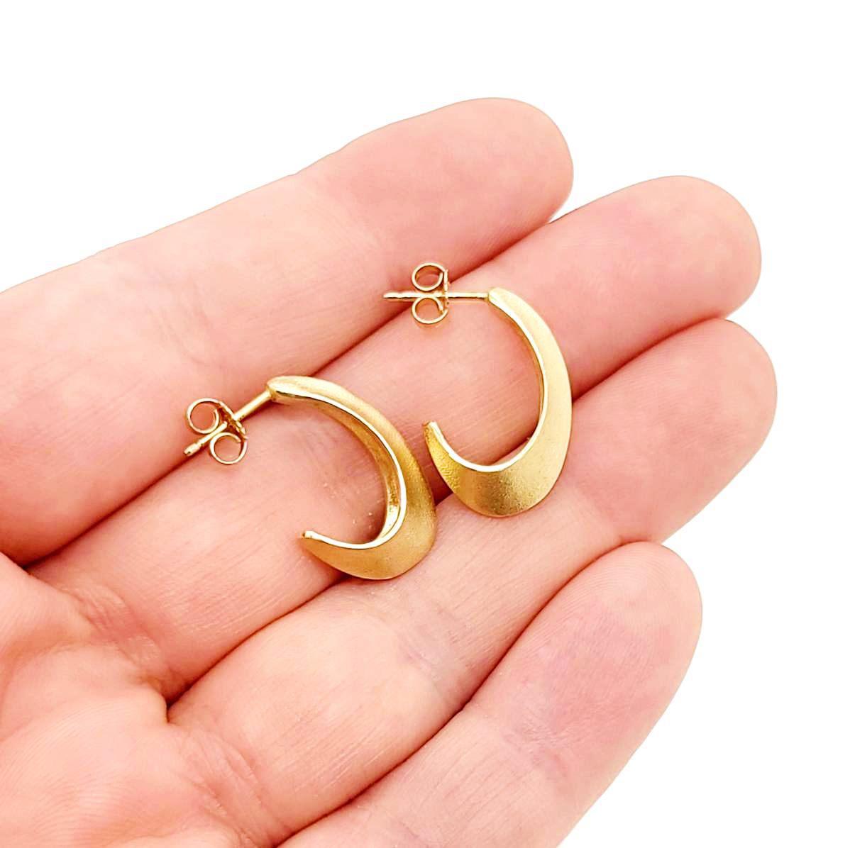 Earrings - Morph Hoops (14k Yellow Gold) by Corey Egan
