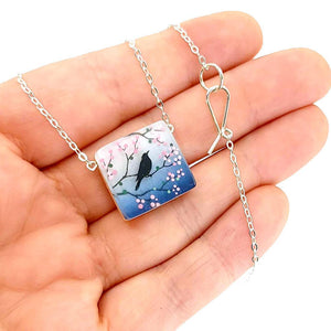 Necklace - Cherry Blossom Square by Fernworks