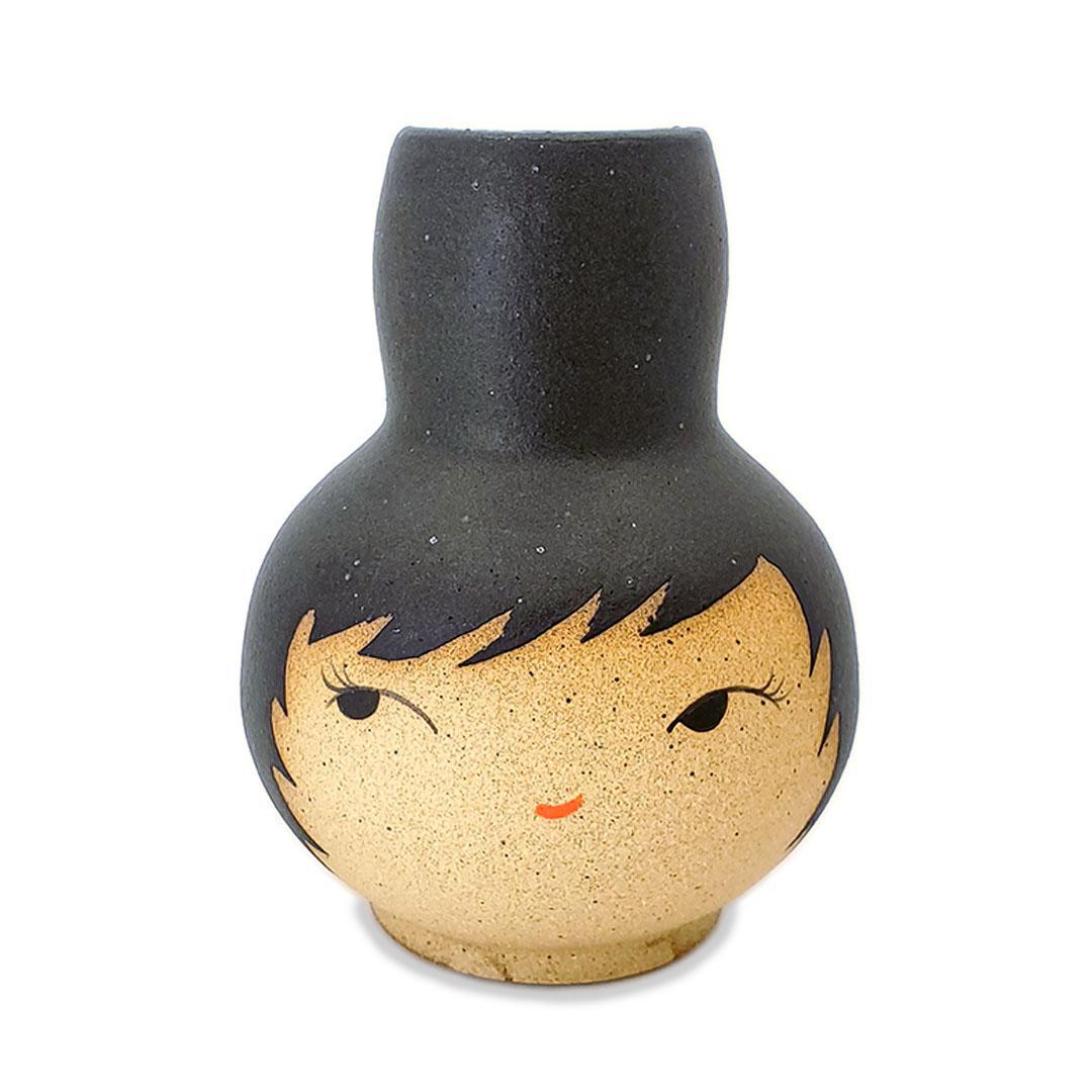 Vase - Coy Buddy (Black Hair) by Jennifer Fujimoto