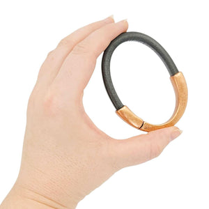 Bracelet - Olive Champagne Leather Breakaway (Assorted Metals) by Diana Kauffman Designs