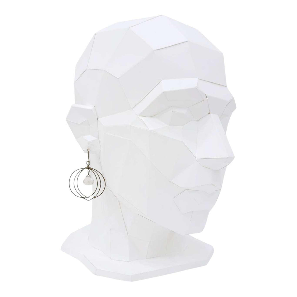 Earrings - Wide Flower Frames (Quartz) by Calliope Jewelry