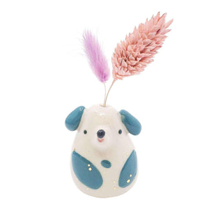 Figurine - Petite Pup Bud Vase (Assorted) by The Pottery Parade