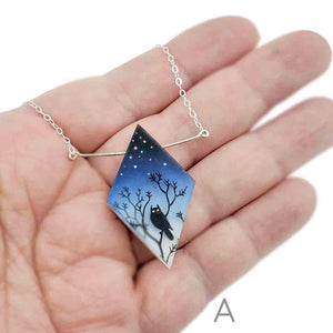 Necklace - Owl Painted by Fernworks