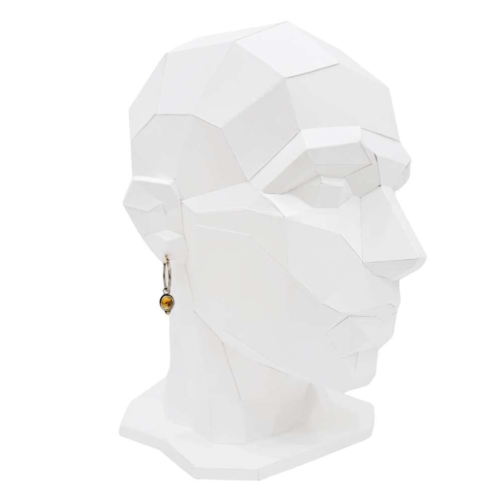 Earrings - Rose Cut Citrine Hoops in Sterling Silver with 18k and 14k Gold by Allison Kallaway