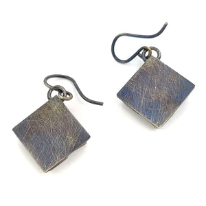 Earrings - Funky Square Tile in Cool by Michele A. Friedman