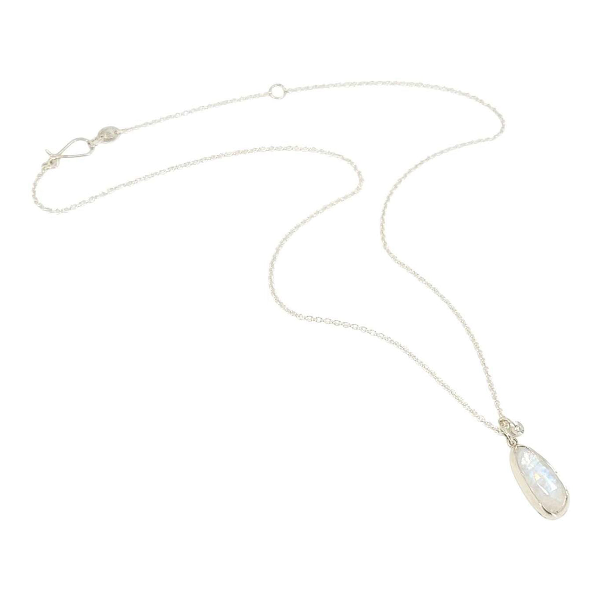 Necklace - Theia (Rainbow Moonstone, Sterling Silver) by Corey Egan