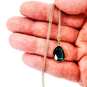 Necklace - Theia (London Blue Topaz, 14k Gold, Sterling Silver) by Corey Egan