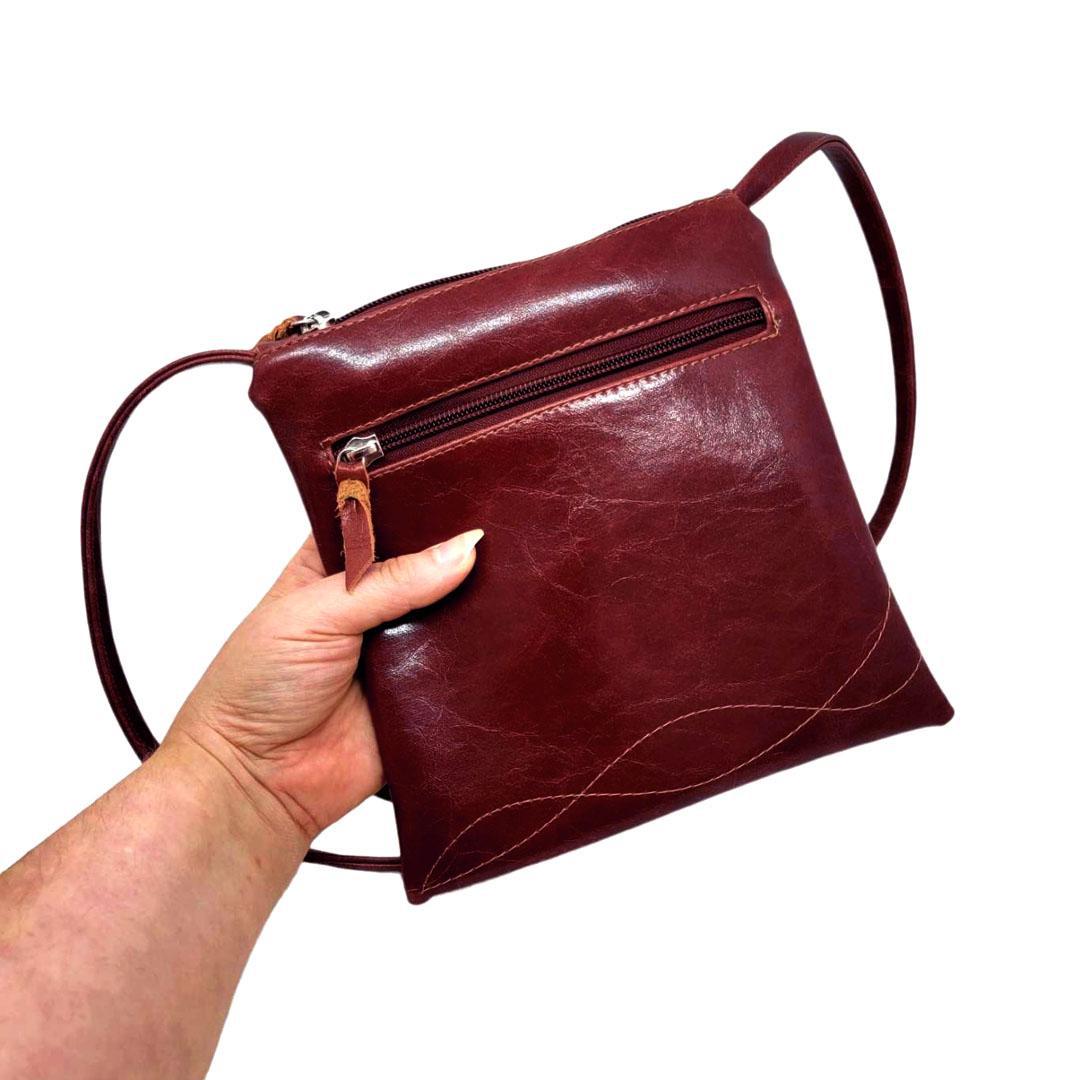 Bag - Cha Cha Tall Adjustable Small Cross Body (Wine) by Crystalyn Kae