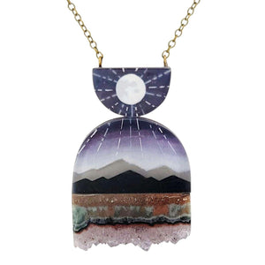 Necklace - Magic Hills Crystal (Gunmetal) by Fernworks