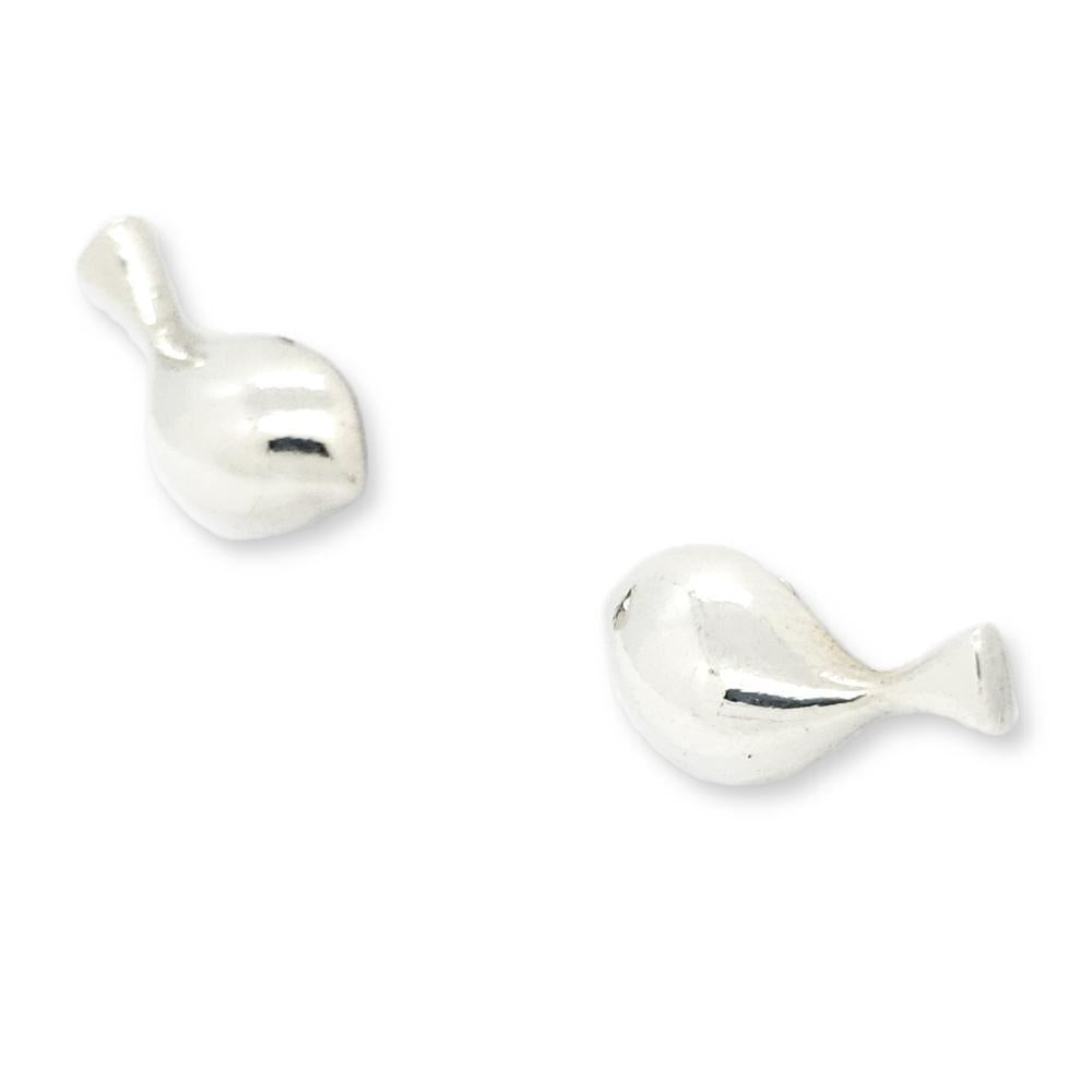 Earrings - Lg Mr. Tweet Bird Polished Silver Posts by La Objeteria