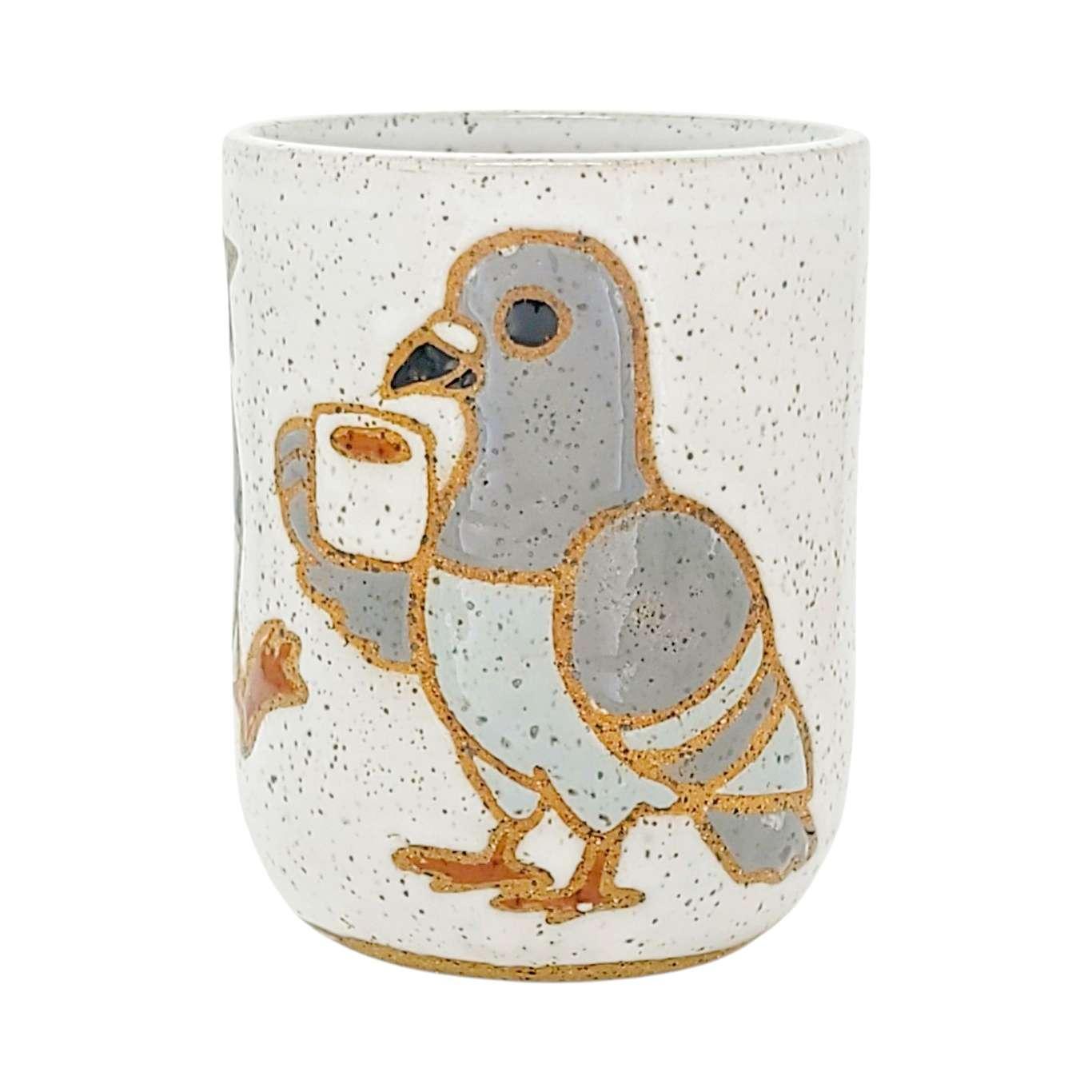 Cup - 8oz Tumbler (Pigeons) by Annie’s Potteries