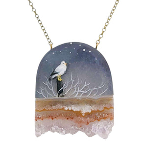 Necklace - Salt Crystal Seagull  (A or B) by Fernworks