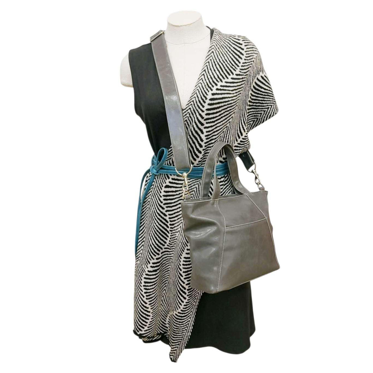 zBag - Mini Troubadour Adjustable Convertible Tote (Gray) by Crystalyn Kae