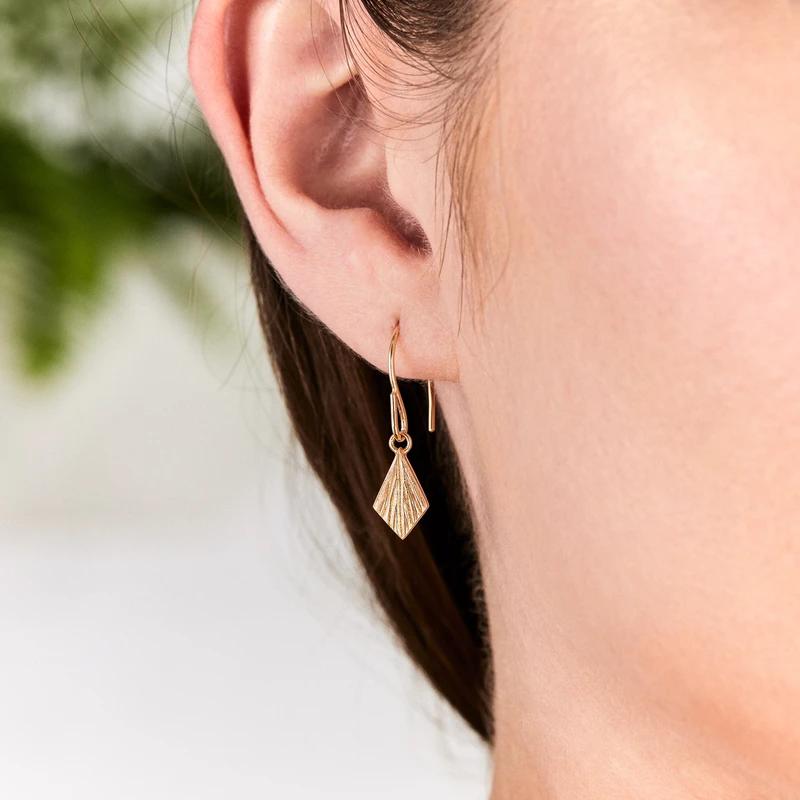 Earrings - Flame Drops (14k Yellow Gold) by Corey Egan
