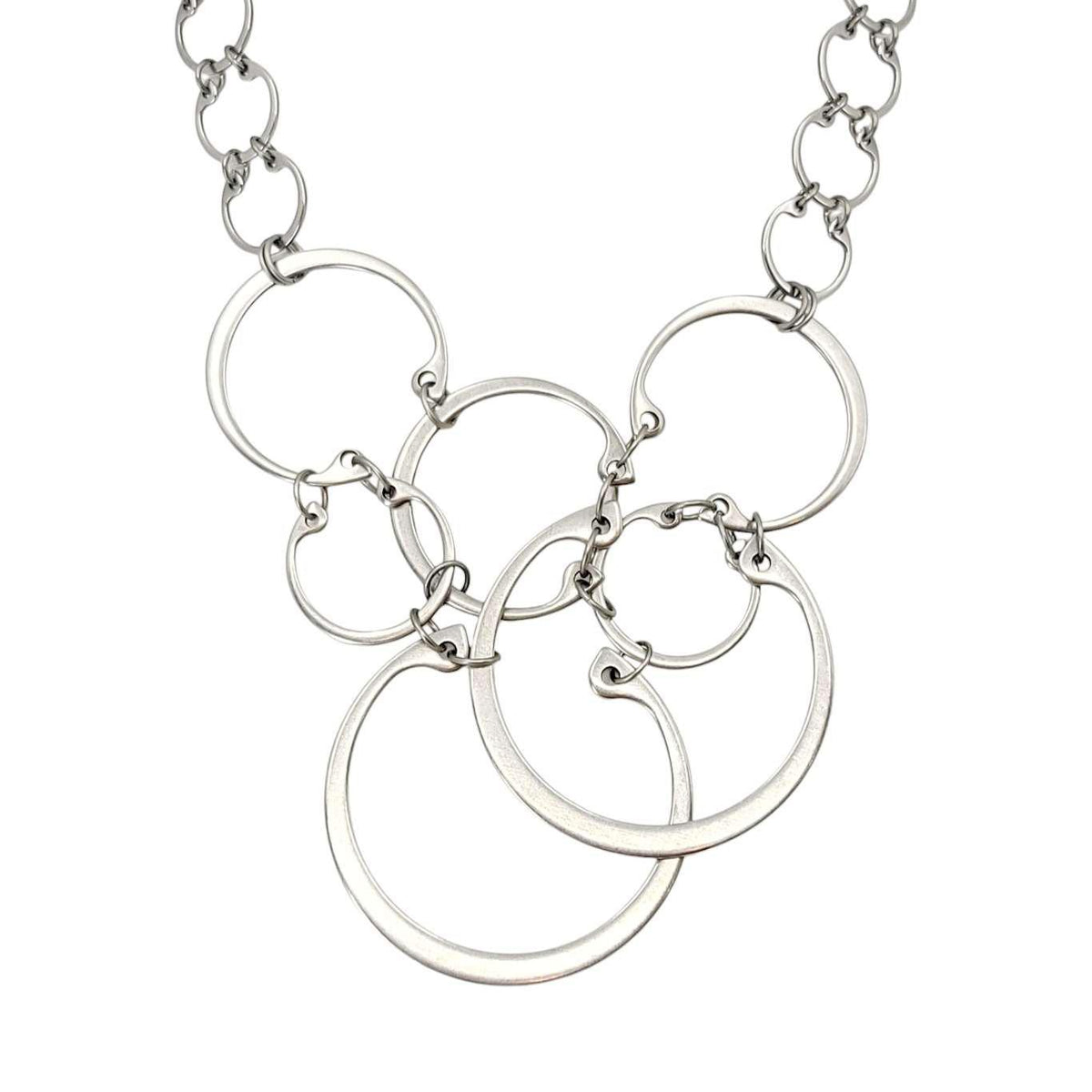 Necklace - Clustered Circles (Stainless Steel and Titanium) by Wraptillion