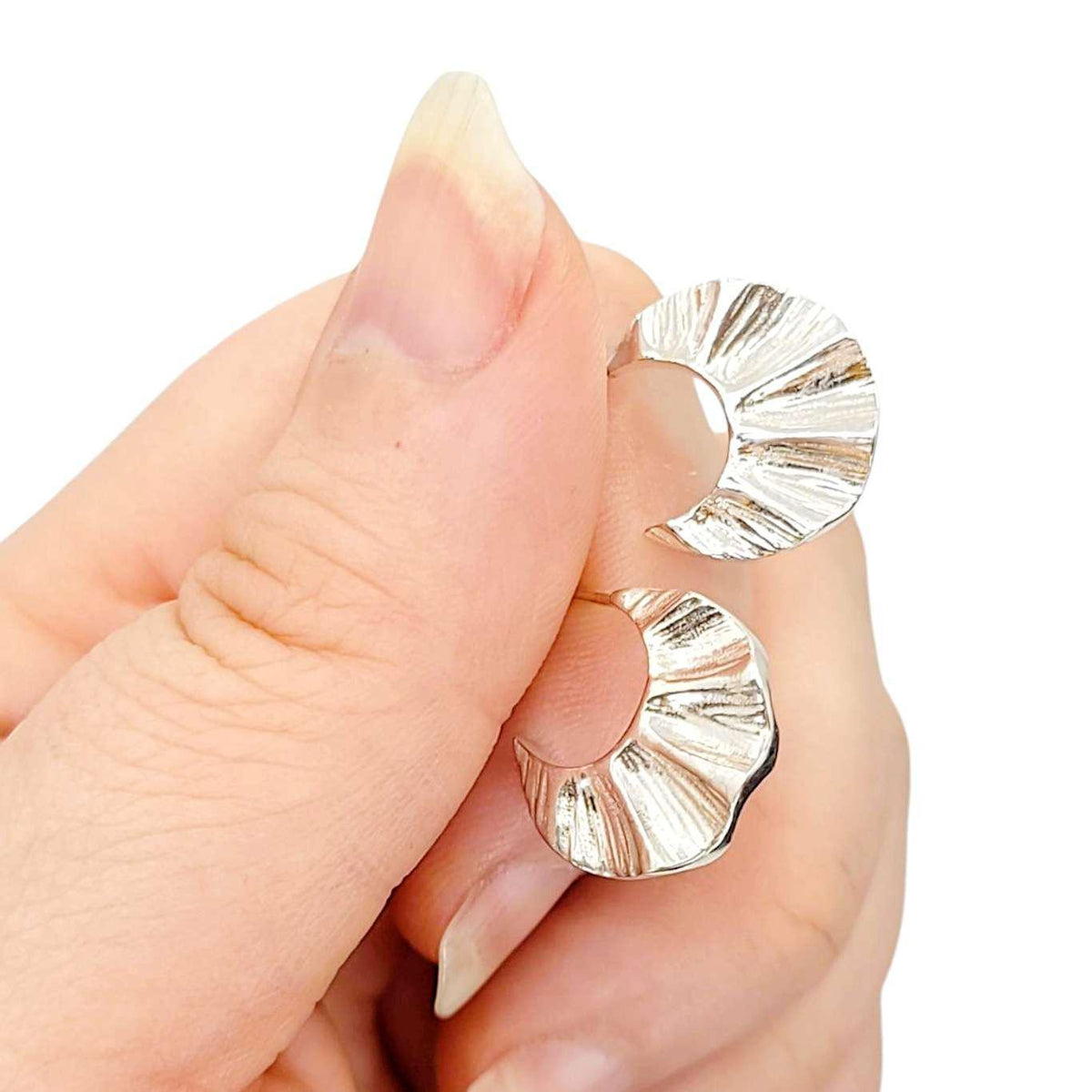 Earrings - Wave Hoops (Sterling Silver) by Corey Egan