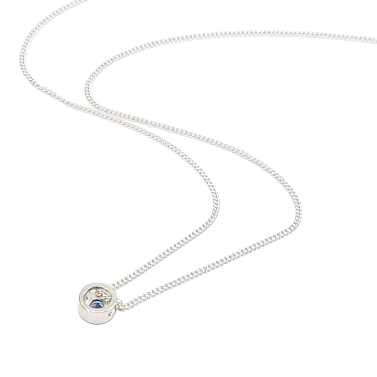 Necklace - Small Aurora (Blue Sapphire, Sterling Silver) by Corey Egan