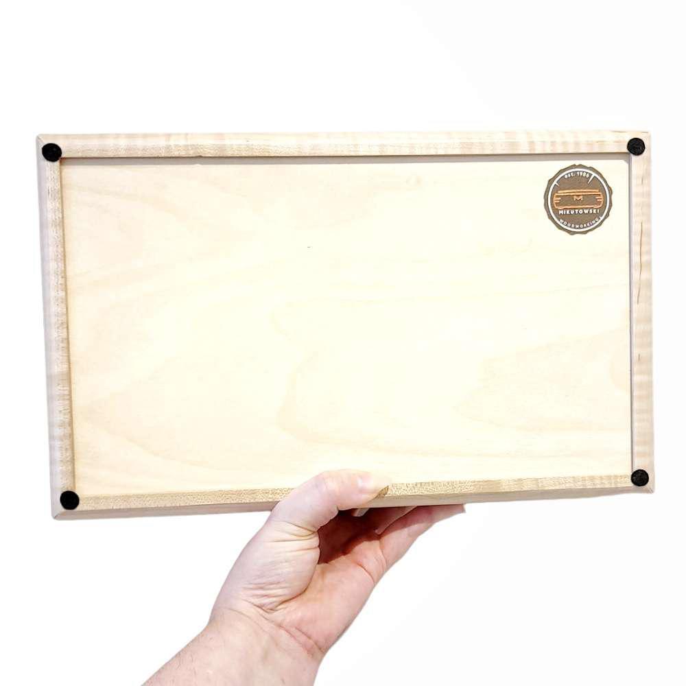 Jewelry Box - Extra Large Valet Box (Curly Maple, Zebrawood) by Mikutowski Woodworking