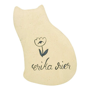 Ring Dish - Floral Cat (Blue Eyes) by Erika Rier