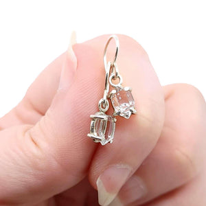 Earrings - Classic Herkimer Drops in Bright Sterling Silver by Storica Studio