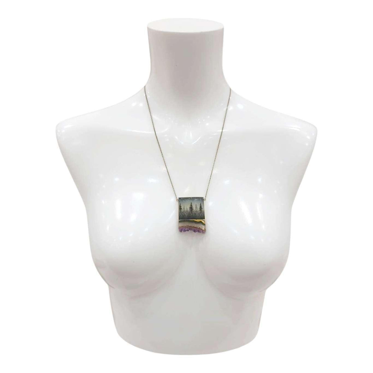 Necklace - Strata Crystal (Amethyst) by Fernworks