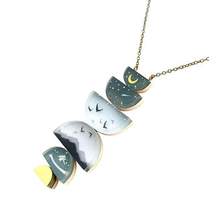 Necklace - Above Below Mixed Media by Fernworks