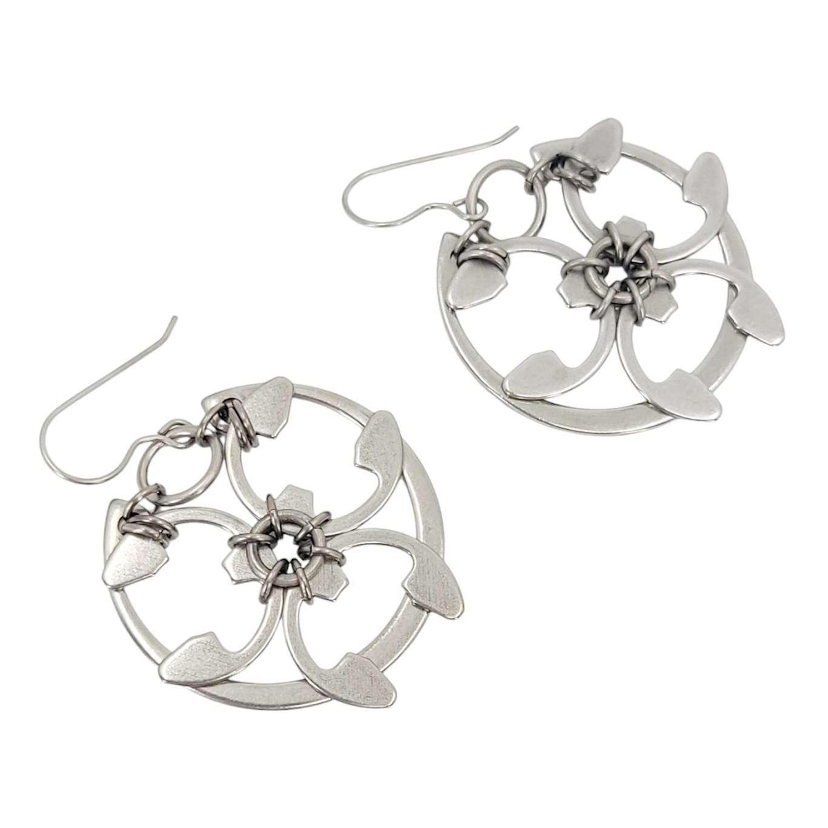 Earrings - Rose Window (Stainless Steel and Titanium) by Wraptillion