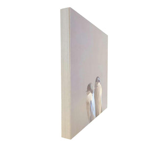 Wall Art - Swallow Pair on 10in x 10in Wood Panel by The Mincing Mockingbird