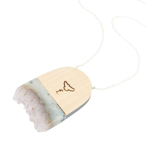 Necklace - Rays Crystal (Sterling Silver) by Fernworks