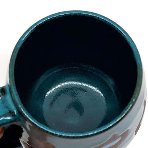 Mug - Mid-Century Modern in Teal and Turquoise by Fern Street Pottery