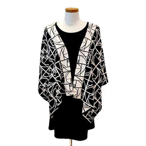 Wrap - Golden Ratio in Black and Cream by Liamolly