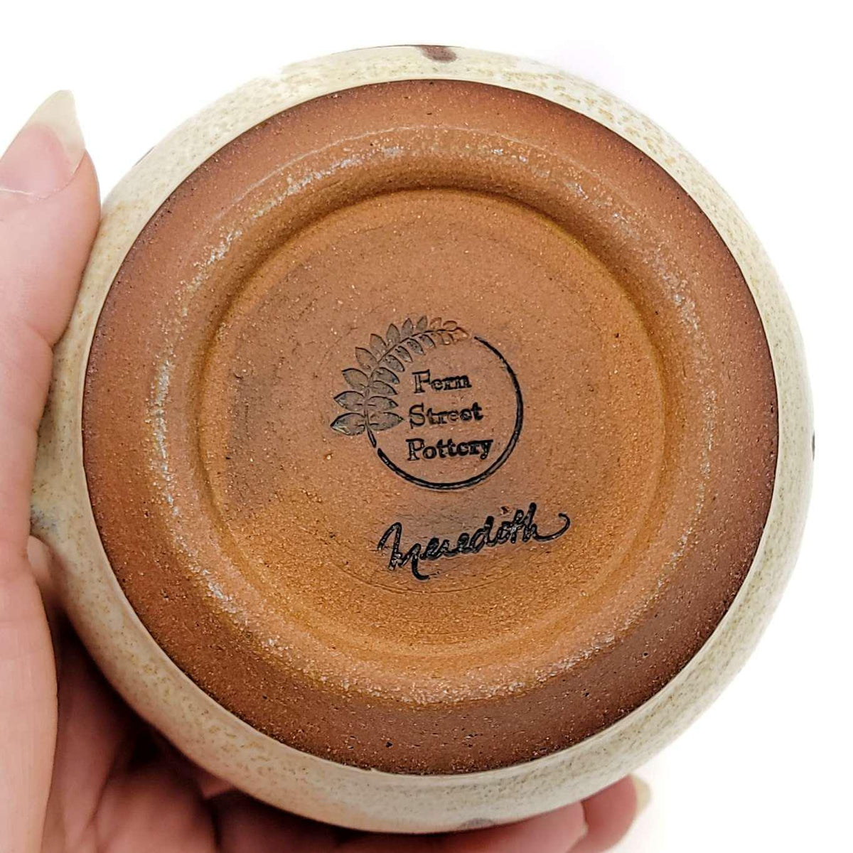 Mug - Mid-Century Modern in Sand and Orange by Fern Street Pottery