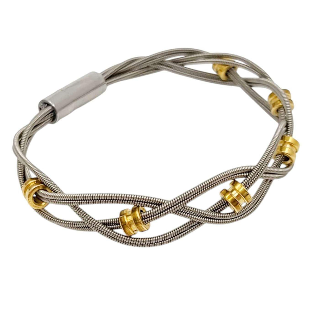 Bracelet - Bass Strings with Brass Bass Ball Ends (M or L) by High Strung Studios