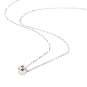 Necklace - Small Aurora in Blue Sapphire and Sterling Silver by Corey Egan