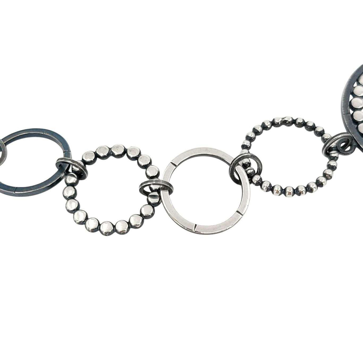 Bracelet - Multi-Circle with Pave Round OOAK (Sterling Silver, Diamond) by 314 Studio