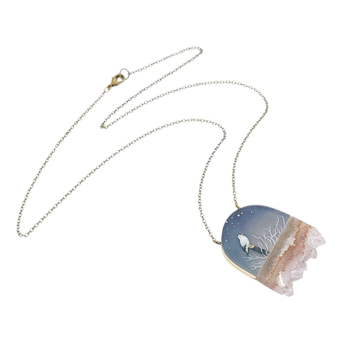 Necklace - Salt Crystal Seagull  (A or B) by Fernworks