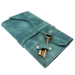 Journal - Large Nottinghill in Teal Leather by Divina Denuevo