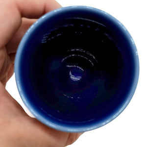 Cup - Large Hasami-yaki in Diagonal Indigo Blue by Asemi Co.