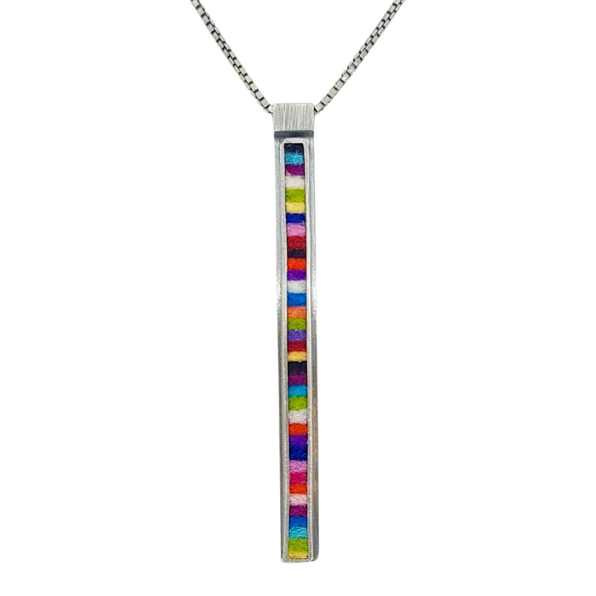 Necklace - Long Rectangle (Multicolor) by Michele A. Friedman