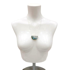 Necklace - Painted Nesting Birds with Green Grass by Fernworks