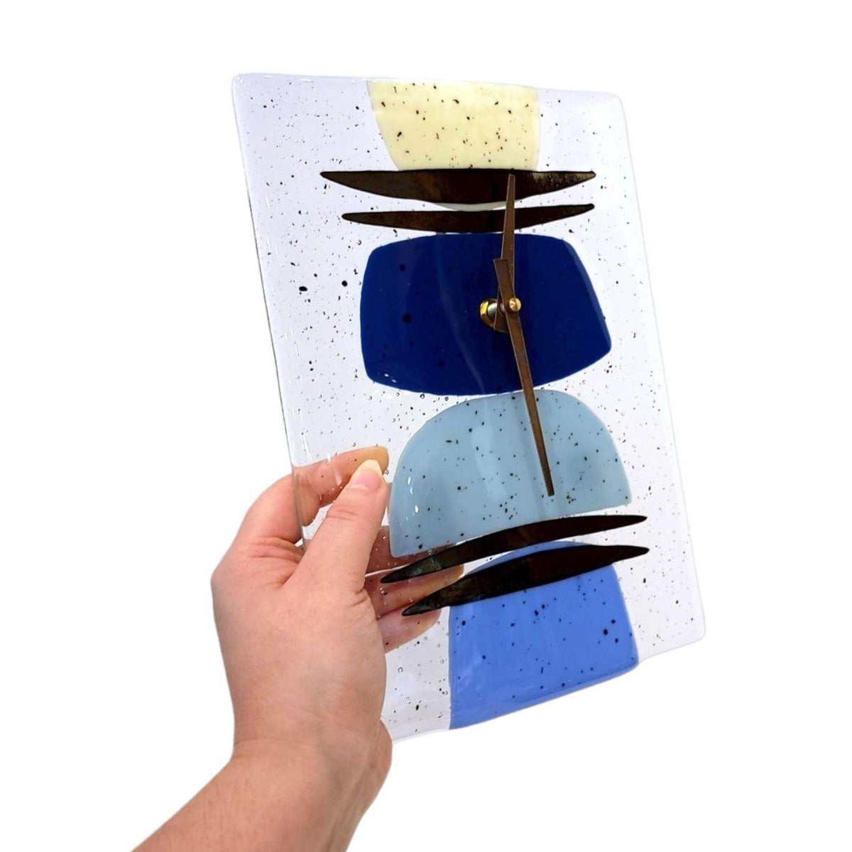 Wall Clock - Mirage (Fused Glass) by Danielle Styles Glass