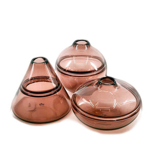 Bud Vase - Petite Cone in Aubergine Purple Glass by Dougherty Glassworks