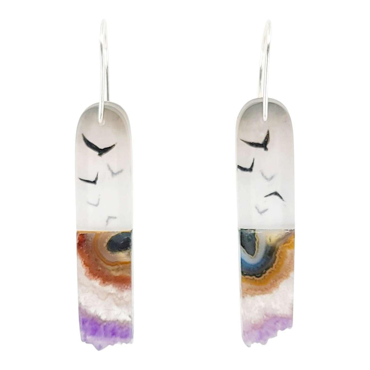 Earrings - Crystal Flock Drops by Fernworks
